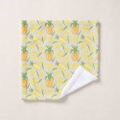Muster-Kollektion für Obstkörbe - Ananas Badhandtuch Set (Waschlappen)