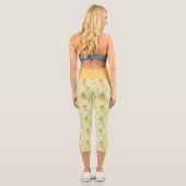 Muster-Kollektion für Obstkörbe - Ananas Capri Leggings (Rückseite)
