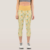 Muster-Kollektion für Obstkörbe - Ananas Capri Leggings (Vorderseite)