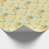 Muster-Kollektion für Obstkörbe - Ananas Geschenkpapier (Ecke)