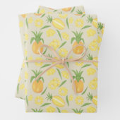 Muster-Kollektion für Obstkörbe - Ananas Geschenkpapier Set (Beispiel)