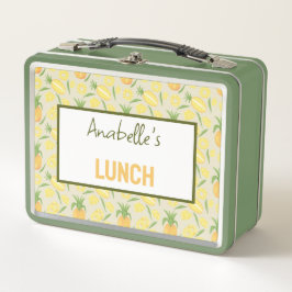 Muster-Kollektion für Obstkörbe - Ananas Metall Brotdose