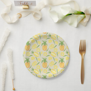 Muster-Kollektion für Obstkörbe - Ananas Pappteller