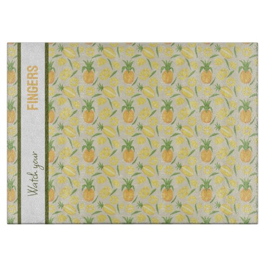 Muster-Kollektion für Obstkörbe - Ananas Schneidebrett (Vorderseite)