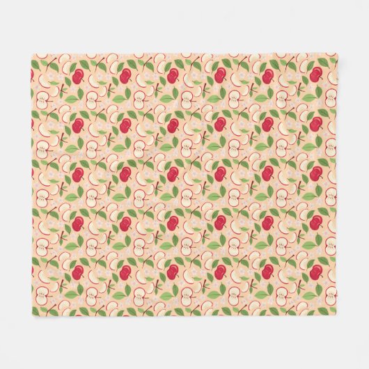 Muster-Kollektion für Obstkörbe - Äpfel Fleecedecke (Vorderseite (Horizontal))