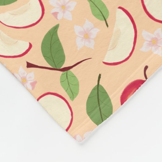 Muster-Kollektion für Obstkörbe - Äpfel Fleecedecke (Ecke)