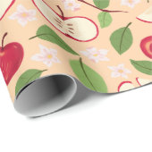 Muster-Kollektion für Obstkörbe - Äpfel Geschenkpapier (Rolleneckpunkt)