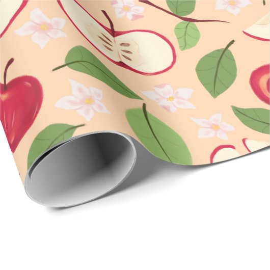 Muster-Kollektion für Obstkörbe - Äpfel Geschenkpapier (Rolleneckpunkt)
