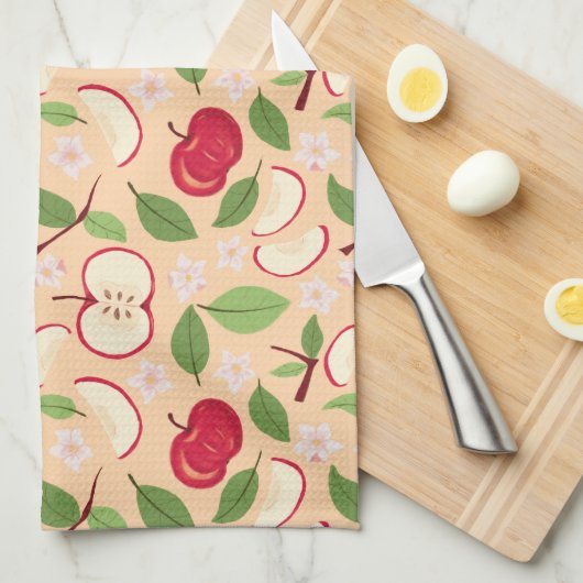 Muster-Kollektion für Obstkörbe - Äpfel Geschirrtuch (Viertel Falte)