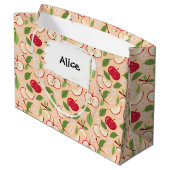 Muster-Kollektion für Obstkörbe - Äpfel Große Geschenktüte (Rückseite Schrägansicht)