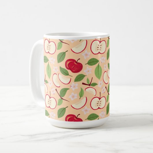 Muster-Kollektion für Obstkörbe - Äpfel Kaffeetasse (Vorderseite Links)