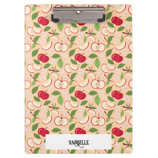 Muster-Kollektion für Obstkörbe - Äpfel Klemmbrett (Vorderseite)