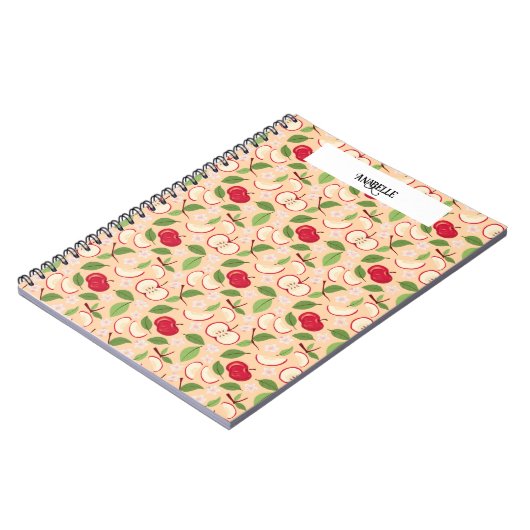 Muster-Kollektion für Obstkörbe - Äpfel Notizblock (Linke Seite)