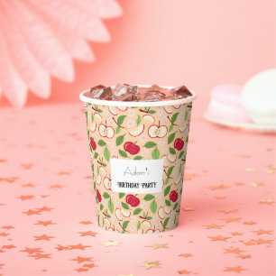 Muster-Kollektion für Obstkörbe - Äpfel Pappbecher