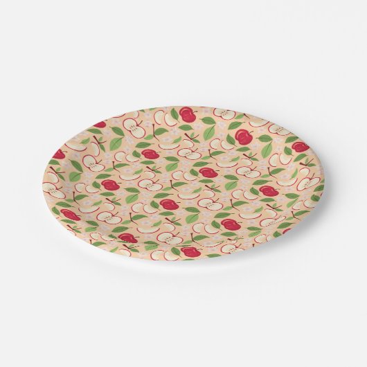 Muster-Kollektion für Obstkörbe - Äpfel Pappteller (Schrägansicht)