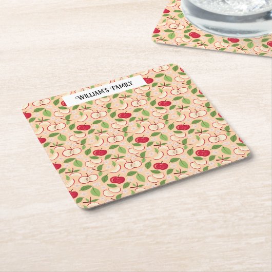 Muster-Kollektion für Obstkörbe - Äpfel Rechteckiger Pappuntersetzer (angewinkelt)