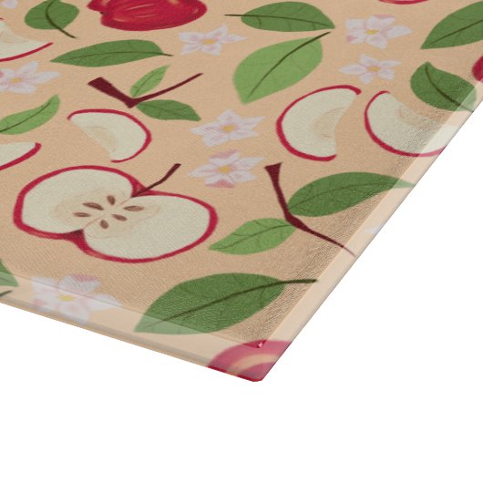 Muster-Kollektion für Obstkörbe - Äpfel Schneidebrett (Ecke)