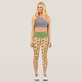 Muster-Kollektion für Obstkörbe - Kiwi Capri Leggings