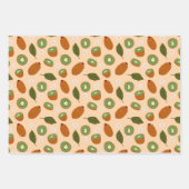Muster-Kollektion für Obstkörbe - Kiwi Geschenkpapier Set (Vorderseite 3)
