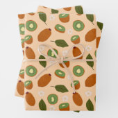Muster-Kollektion für Obstkörbe - Kiwi Geschenkpapier Set (Beispiel)
