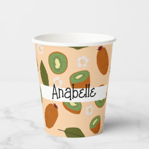 Muster-Kollektion für Obstkörbe - Kiwi Pappbecher
