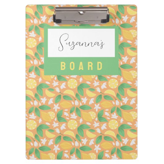 Muster-Kollektion für Obstkörbe - Lemon Klemmbrett (Vorderseite)