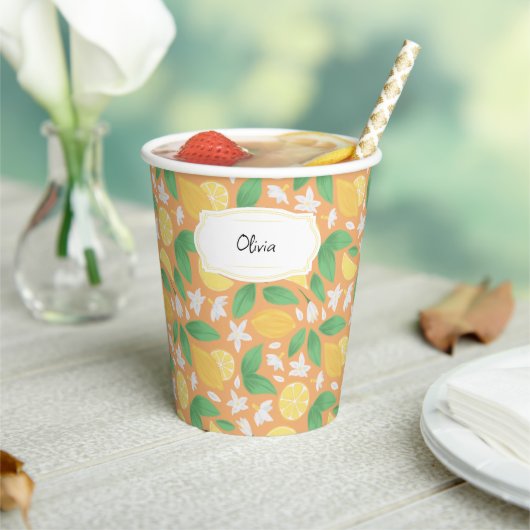 Muster-Kollektion für Obstkörbe - Lemon Pappbecher (In Situ)