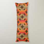 Muster-Körperkissen des 70ers retro Seitenschläferkissen (Rückseite (Vertikal))