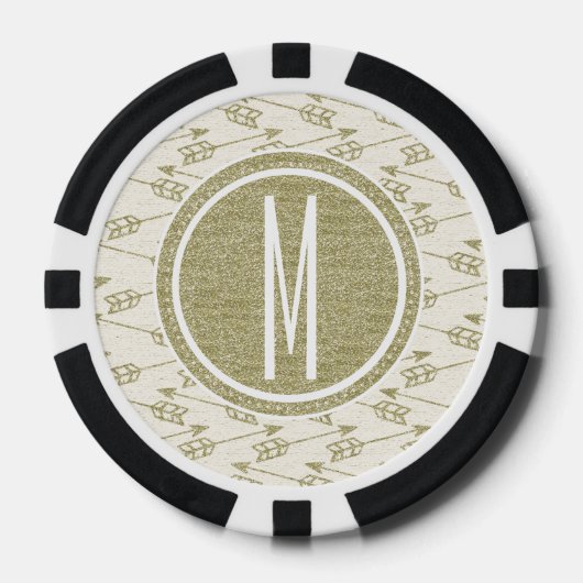 Muster Kreis 1 Mono - 4 Pokerchips (Vorderseite)