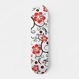 Muster-Künste - Hibiskusdekor Skateboard