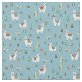 Muster Lama und Kakteen Stoff (Nahaufnahme)