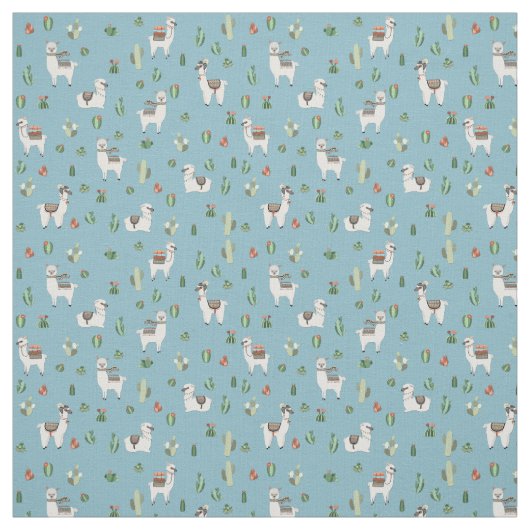 Muster Lama und Kakteen Stoff (Muster)