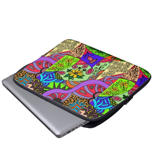 Muster Laptopschutzhülle (Vorne Knopf)