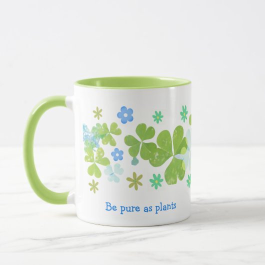 Muster Leaf Clover Coffee Tasse (Links)