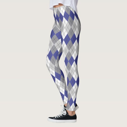 Muster-Leggings für blaugraue Raute Leggings (Links)