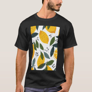 Muster Lemon Art Minimalistisch Frucht Wasserfarbe T-Shirt