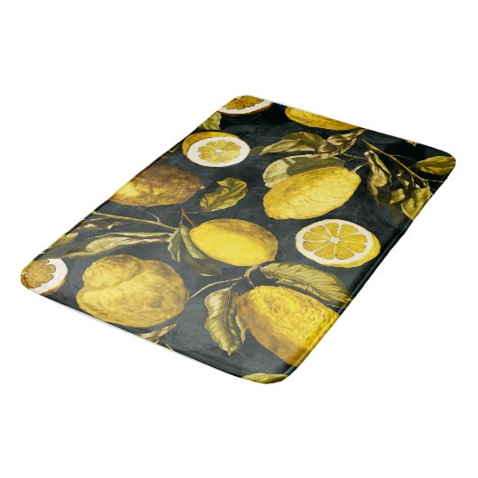 Muster Lemon und Leaf V Badematte (Schrägansicht)