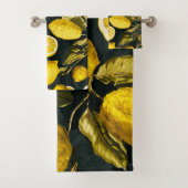 Muster Lemon und Leaf V Badhandtuch Set (Insitu)