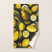 Muster Lemon und Leaf V Badhandtuch Set (Handtuch)