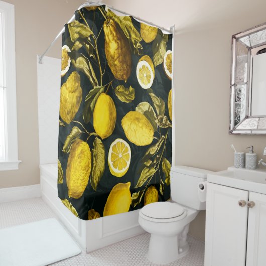 Muster Lemon und Leaf V Duschvorhang (Beispiel)