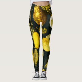 Muster Lemon und Leaf V Leggings