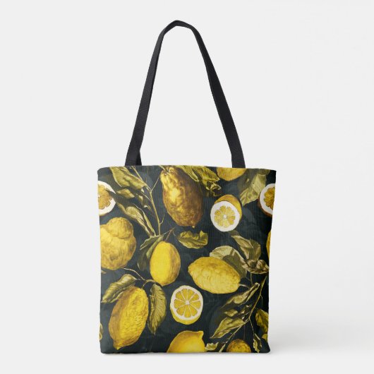 Muster Lemon und Leaf V Tasche (Rückseite)