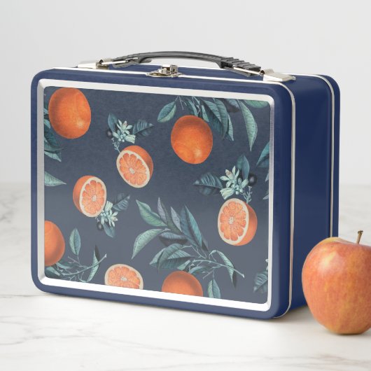 Muster Lemon und Leaf VI Metall Brotdose (Beispiel)