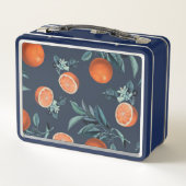 Muster Lemon und Leaf VI Metall Brotdose (Rückseite)