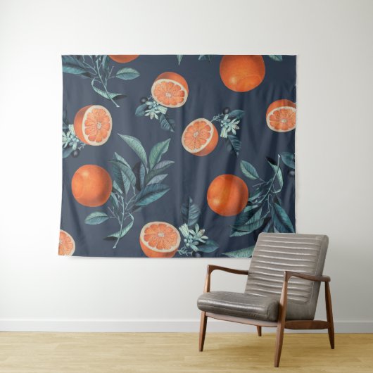 Muster Lemon und Leaf VI Wandteppich (Beispiel (Horizontal))