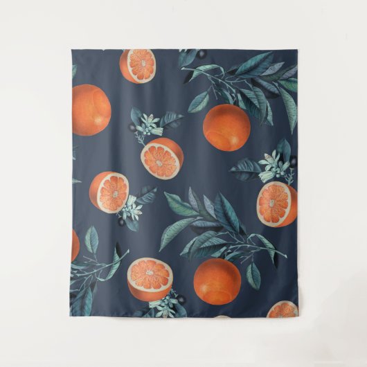 Muster Lemon und Leaf VI Wandteppich (Vorderseite)