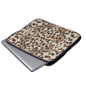 Muster Leopard-Hintergrund Laptopschutzhülle (Vorne Knopf)
