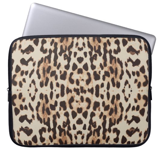 Muster Leopard-Hintergrund Laptopschutzhülle (Vorderseite)