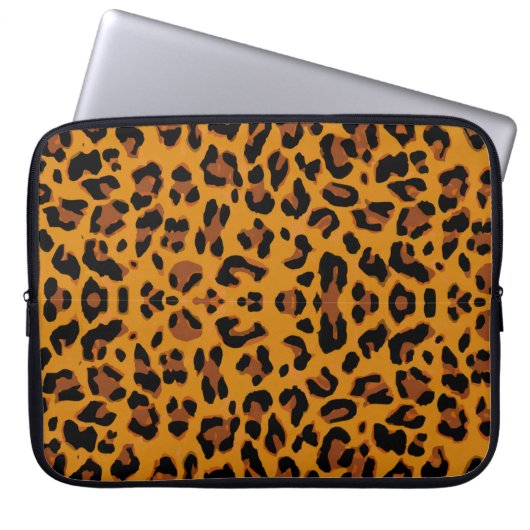 Muster Leopard-Hintergrund Laptopschutzhülle (Vorderseite)