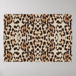 Muster Leopard-Hintergrund Poster